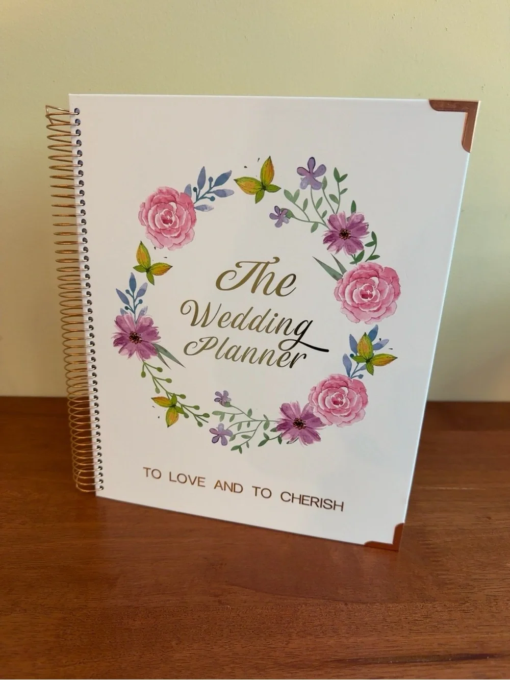 Wedding Planner Organizer Book Spiral Bound Floral Planner w/ Stickers New